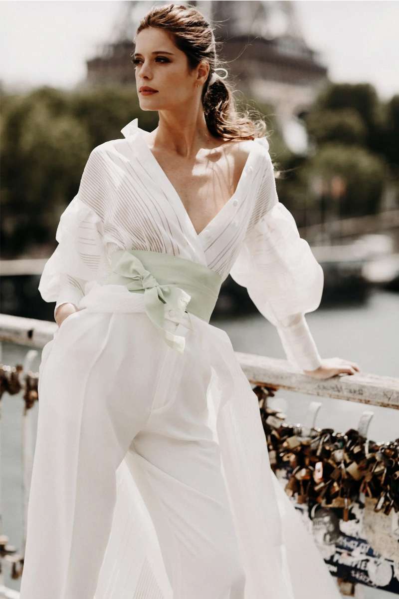 Ensemble de mariage chemise pantalon