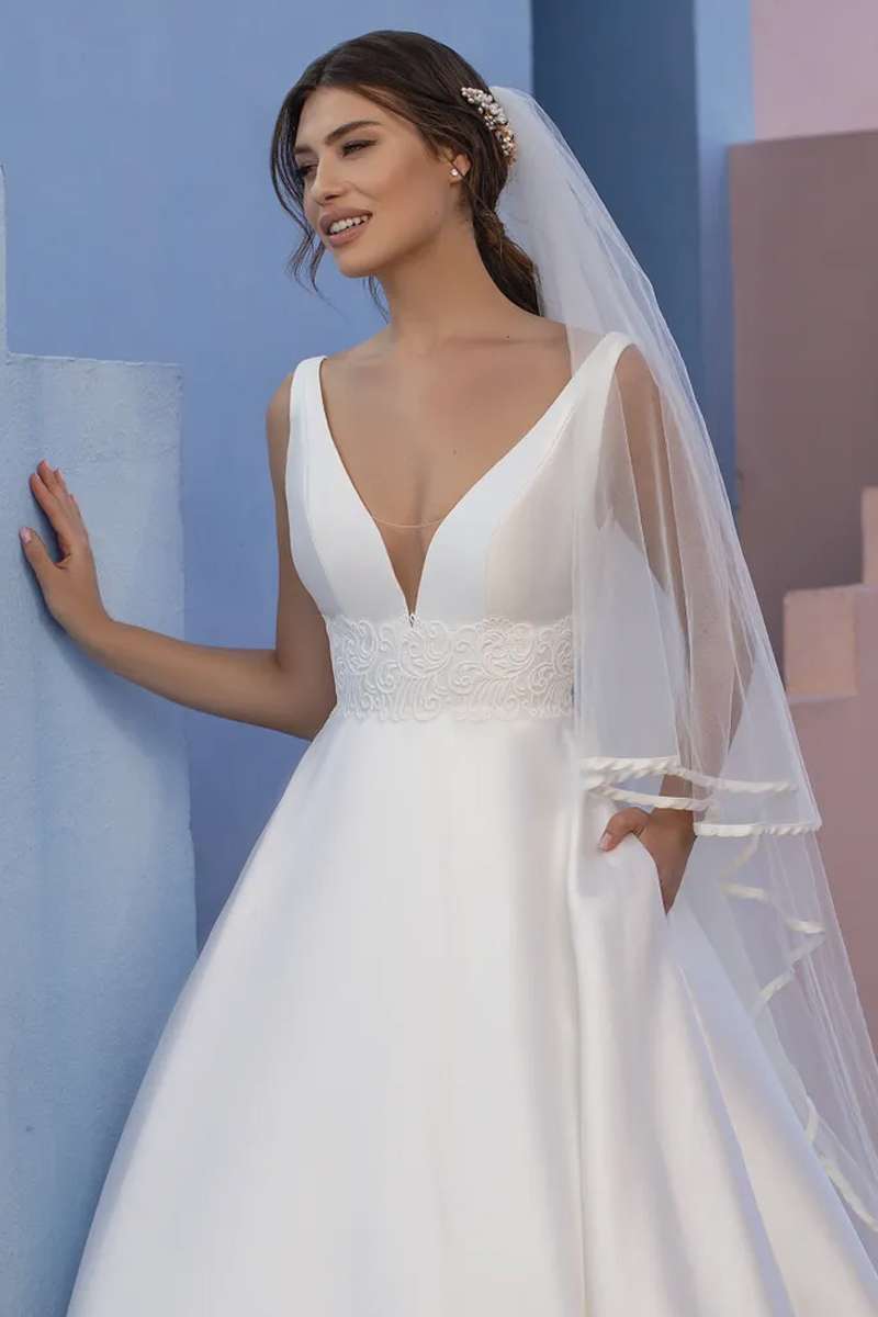 Robe de mariée princesse en satin