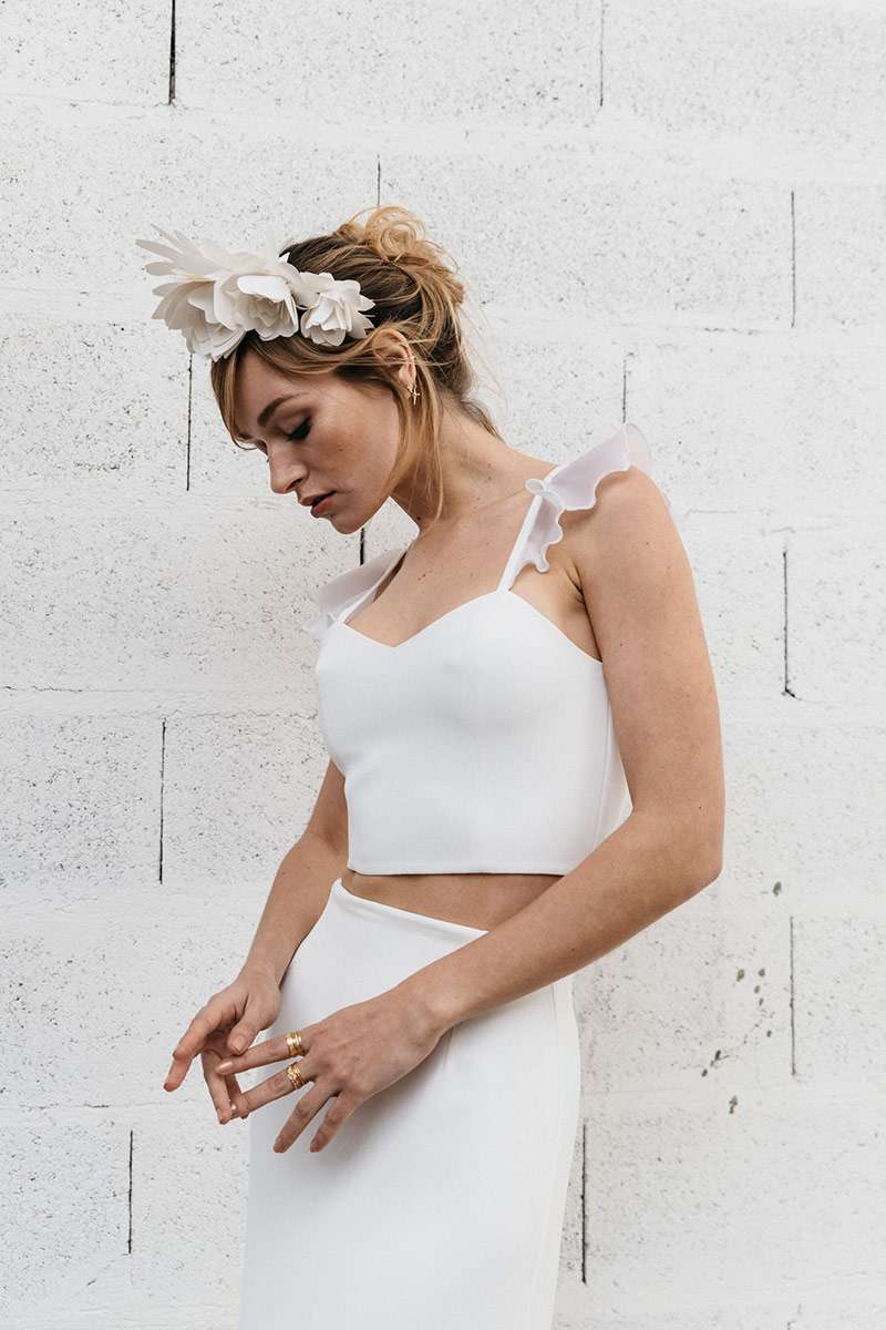 Ensemble de mariée moderne et minimaliste