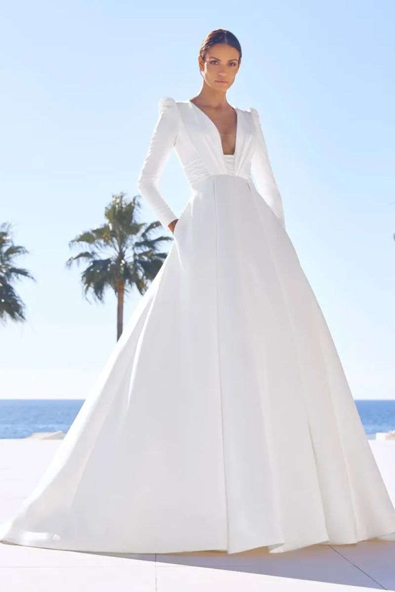 Robe de mariée princesse en satin