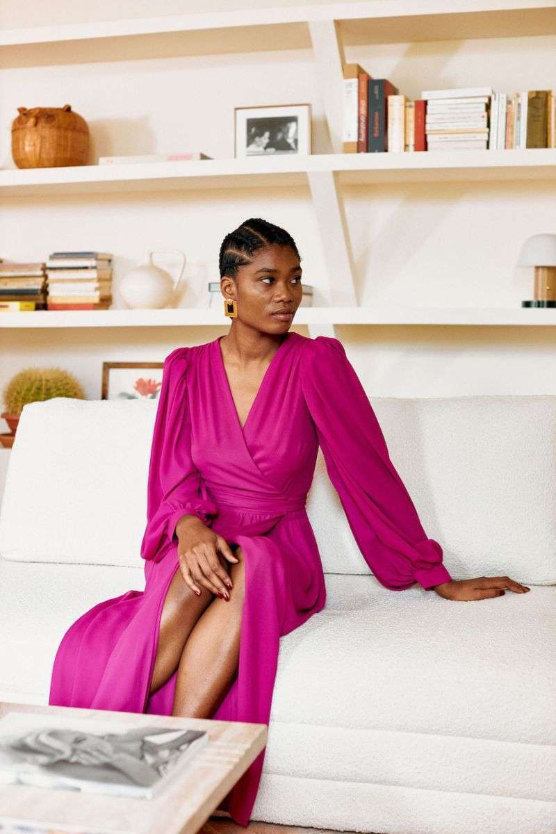 Robe cocktail rose fuschia