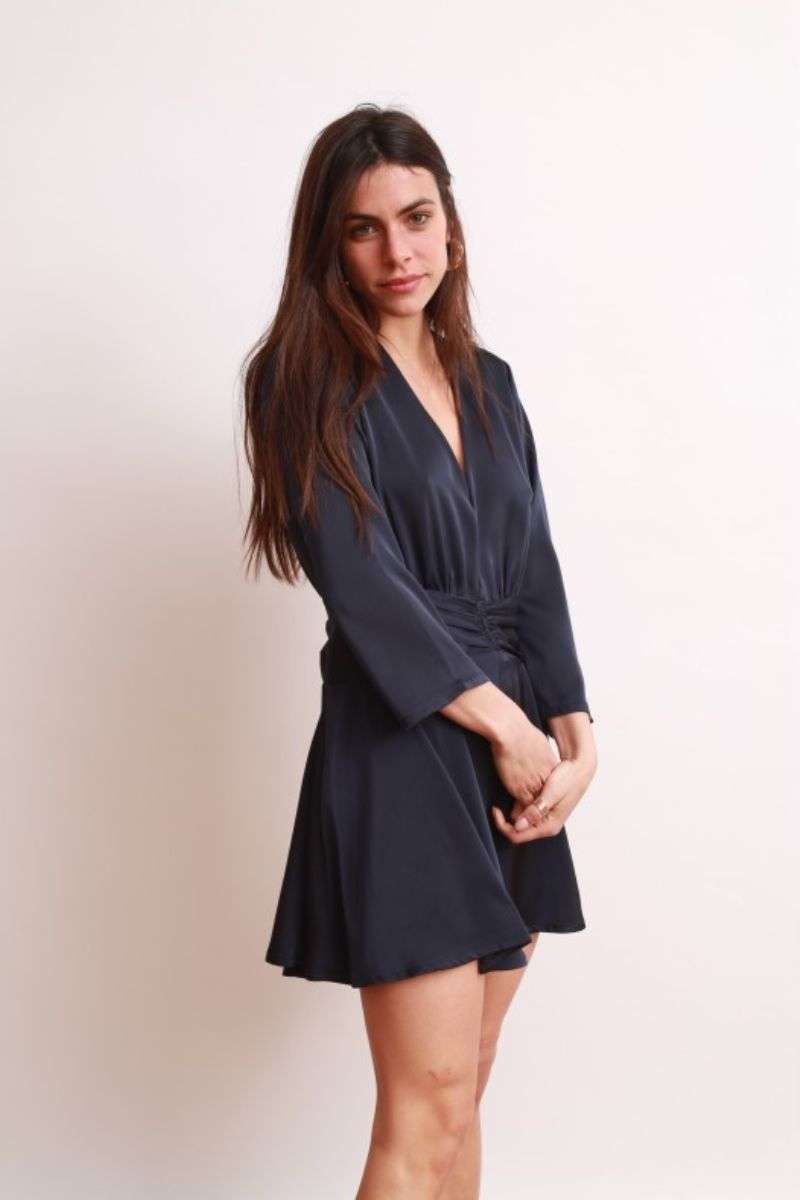 Robe demoiselle d'honneur bleu marine