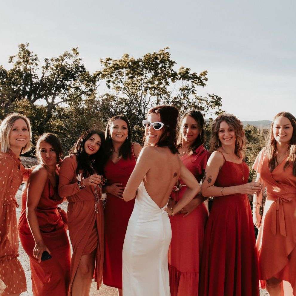 Robes cocktails mariage Terracotta