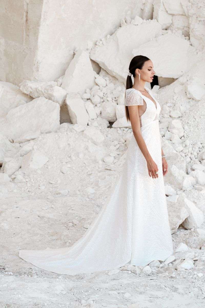 Robe en tulle brodé
