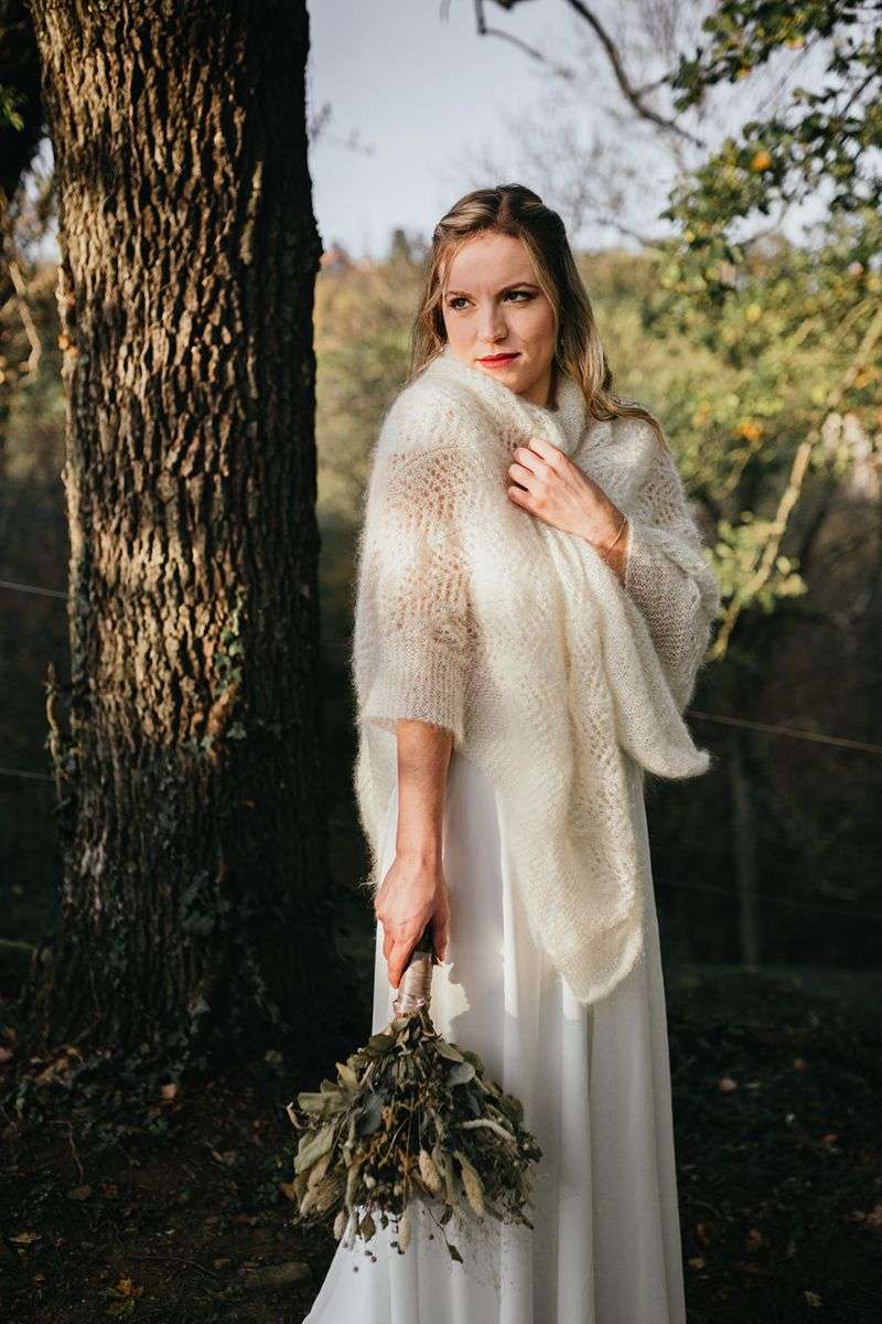 Châle pour mariage d'hiver