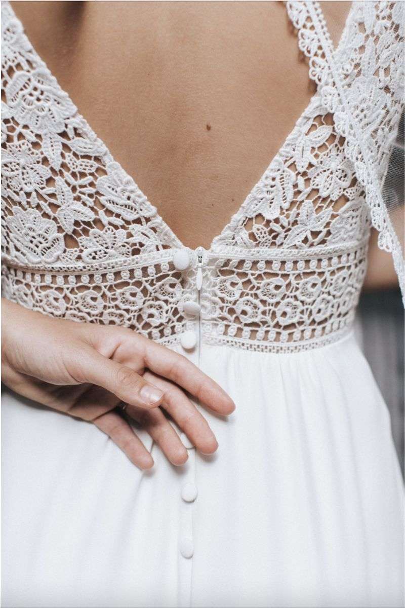 Robe de mariée bohème chic