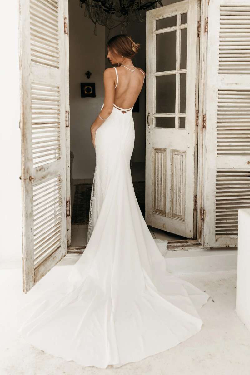Robe sirène en dentelle