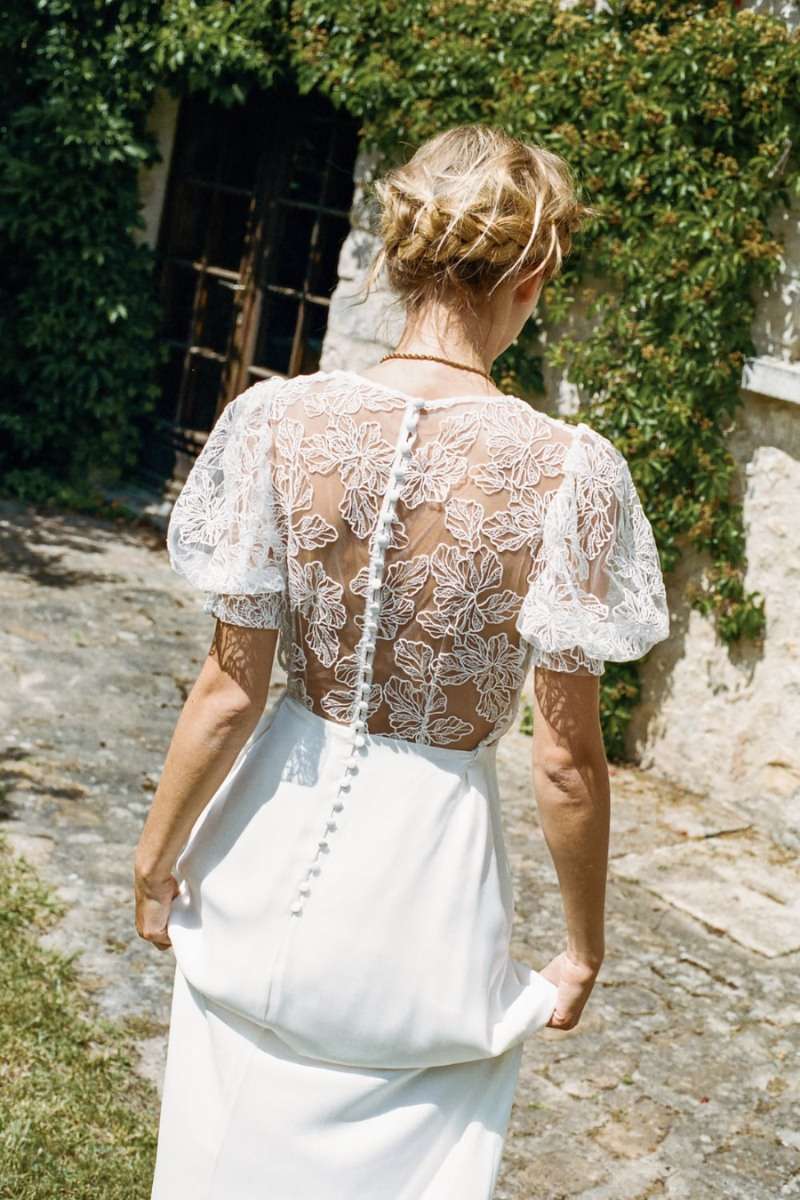 Dos boutonné transparent